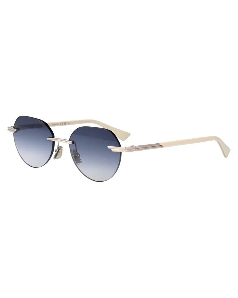Bottega Veneta Men's Sunglasses Bv1379s Silver-Blue Metal Silver-Silver-Blue Silver/silver/blue Silver