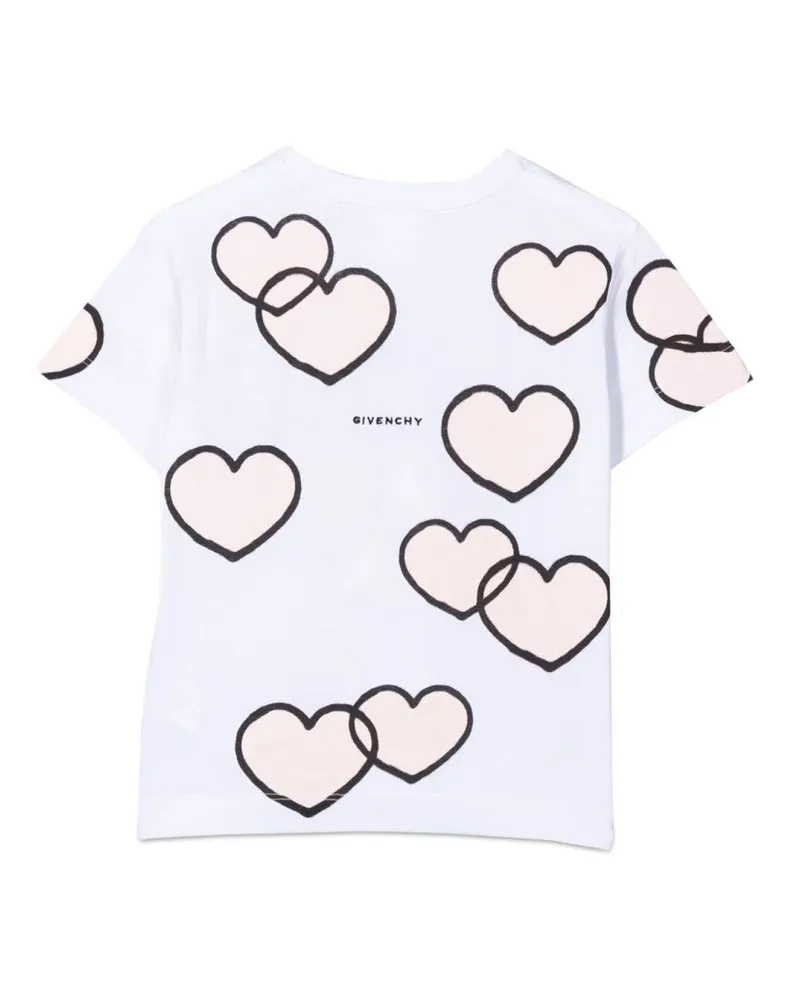 Givenchy Hearts Cotton T-Shirt — White White