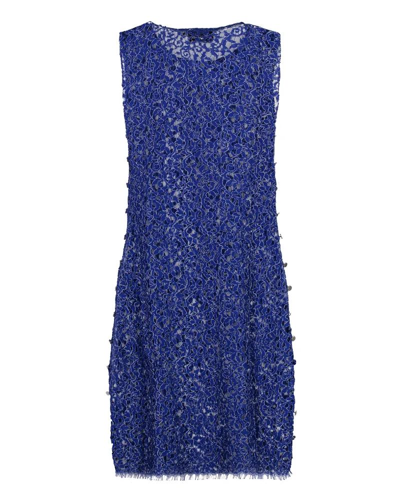 COPERNI Women's Floral Lace Dress Blue Polyamide Blue