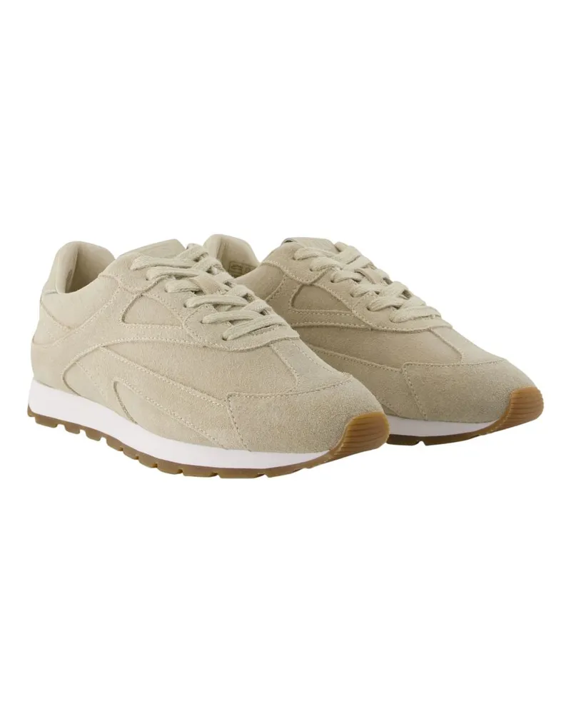 Anine Bing Women's Juno Sneakers -  Leather Beige Calfskin Shoes Beige