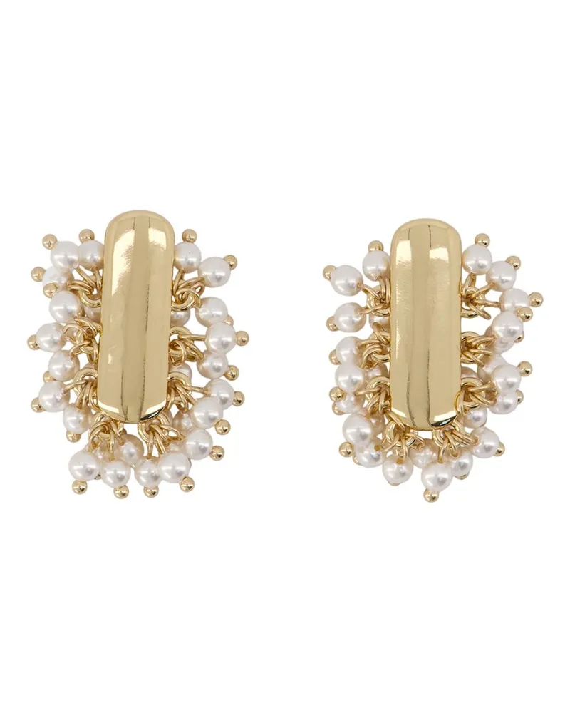 Self-Portrait Women's Pearl Cluster Earrings Self Portrait Metal Gold Jewelry-Watches Gold