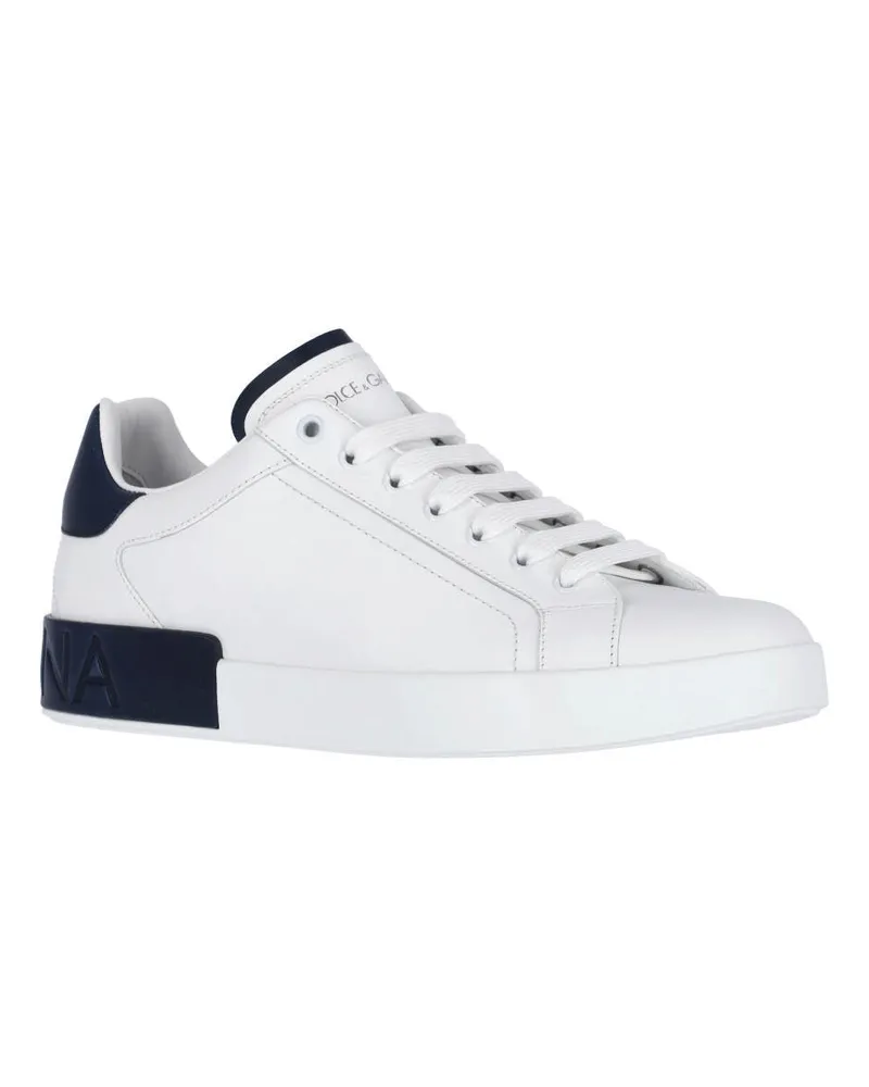Dolce & Gabbana Men's Sneakers Blue Outer: Calf Leather White