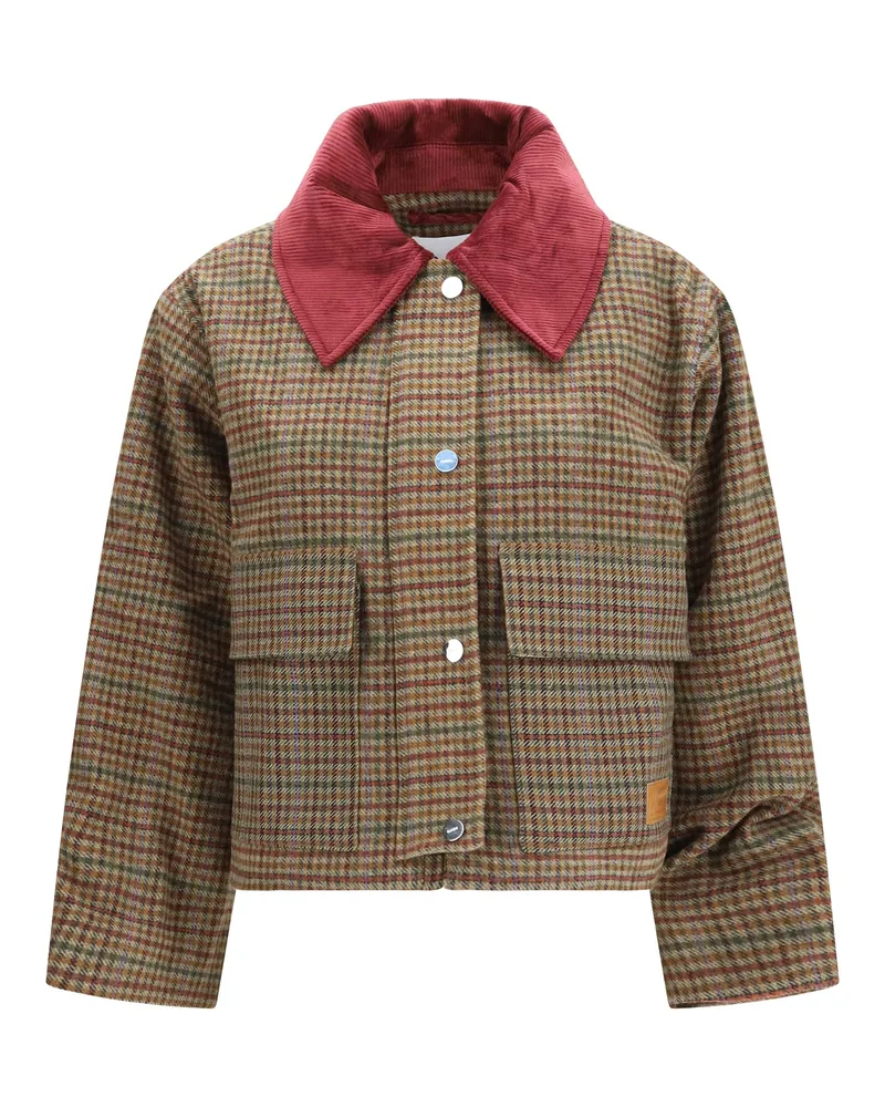 Ganni Recycled Wool Twill Jacket — Multicolor Multicolor