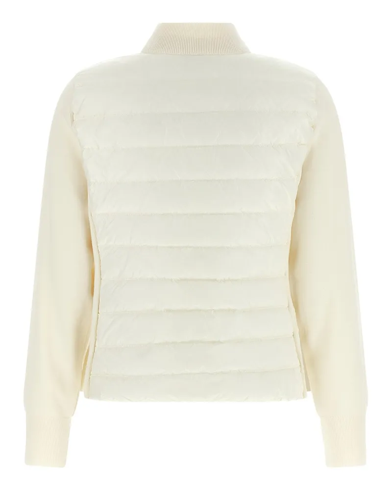 Moncler Quilted Hybrid Cardigan — Ivory Ivory