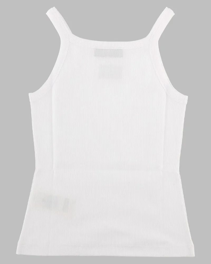 Fendi Cotton-Elastane Tank Top — White White