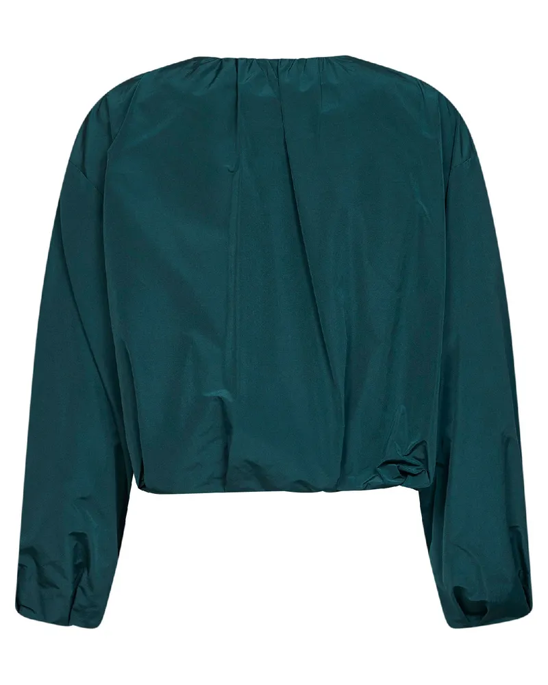 Max Mara Cropped Taffeta Jacket — Green Green
