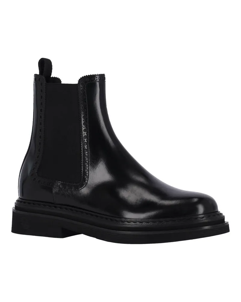 Dolce & Gabbana Men's Boots Black Outer: Calf Leather Black