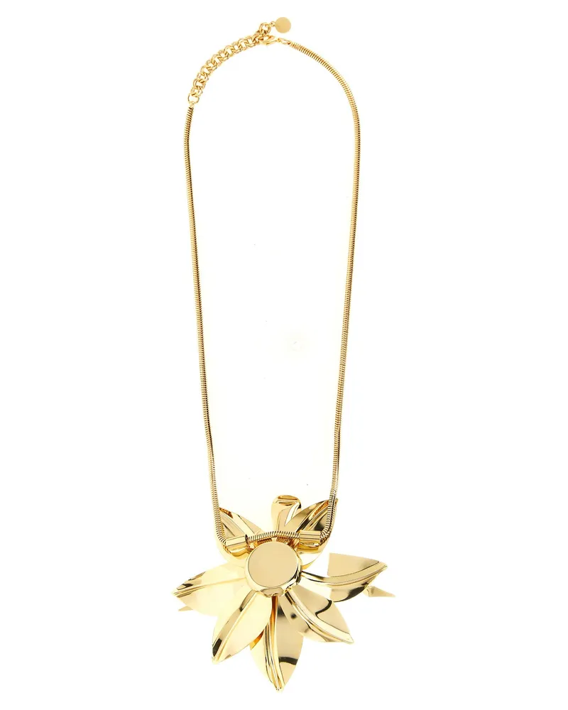 Paco Rabanne Flower Pendant Necklace — Gold Gold