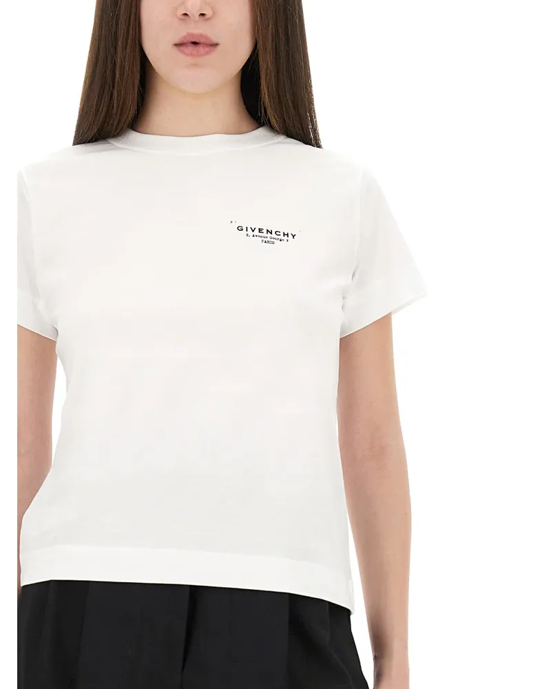 Givenchy Logo Cotton T-Shirt — White White