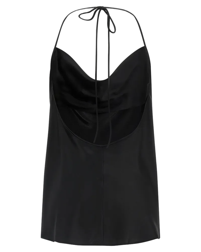 Valentino Garavani Women's Black Silk Tank Tops Black