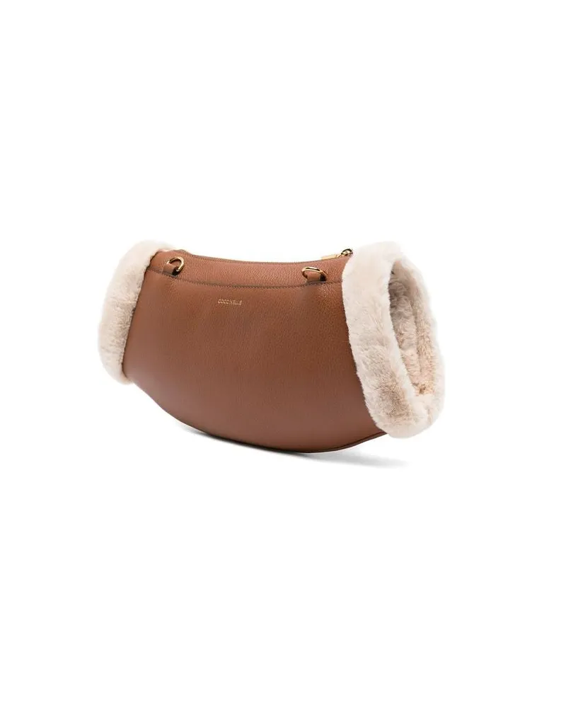Coccinelle Women's Crossbody Bag Cognac-Natural Cow Leather - Crossbody-Bags Cognac/natural Brown