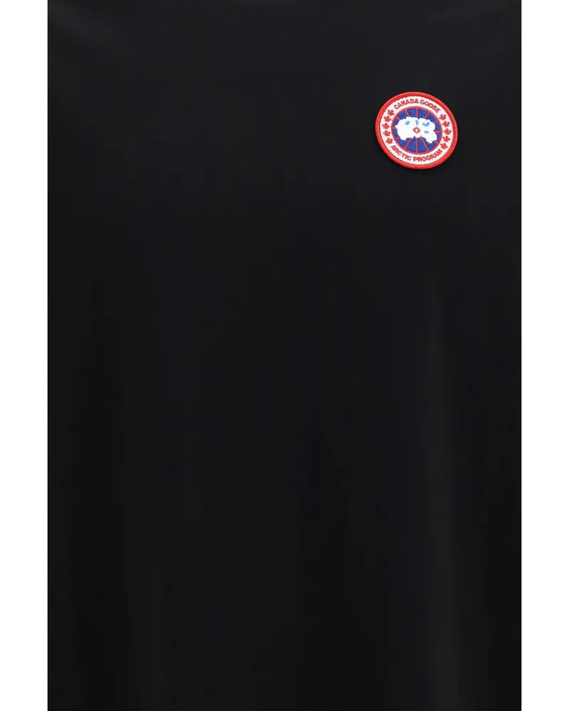 Canada Goose Men's Long Sleeve T-Shirt Vantage Black Cotton T-Shirts And Polos Black
