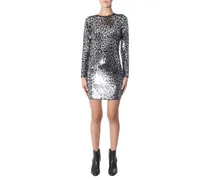 Leopard Print Dress — Gray