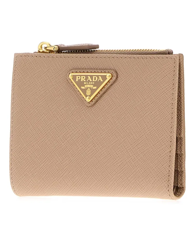 Prada Women's Lampo Wallet Pink Leather Pink