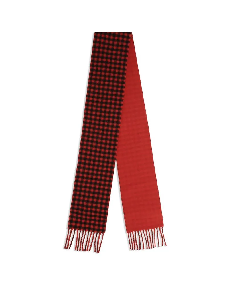 AMI Paris Men's Multicolor Wool Oves Aries Scarf Red