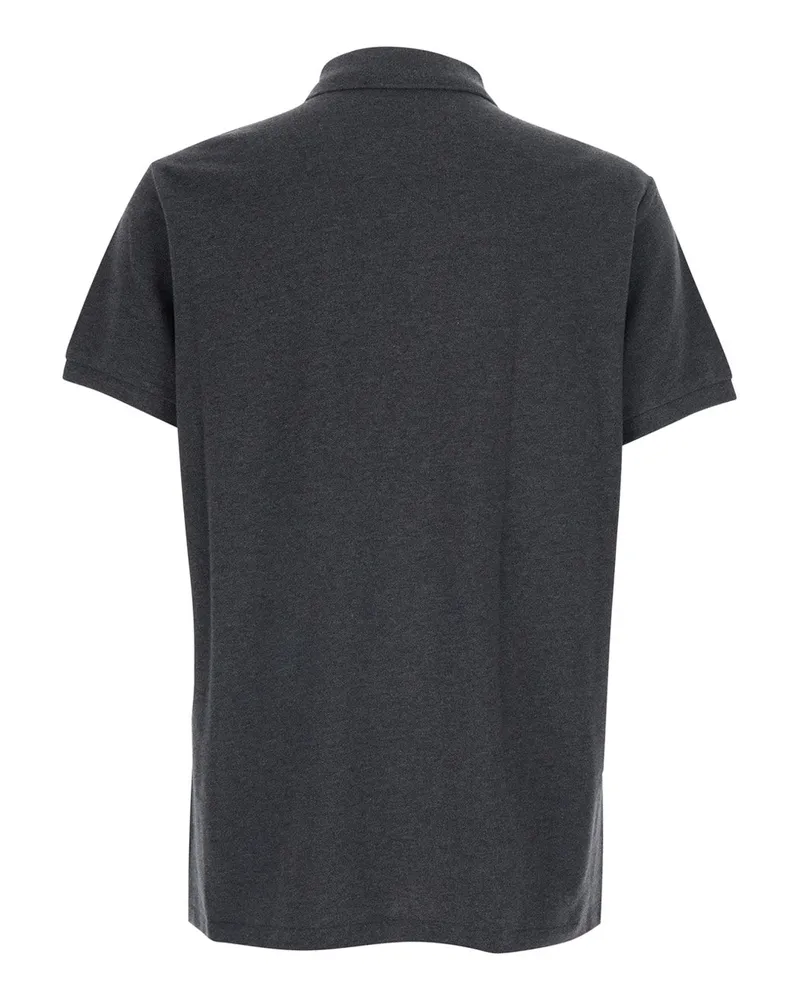 Ralph Lauren Men's Polo Shirt Grey Cotton T-Shirts And Polos Gray