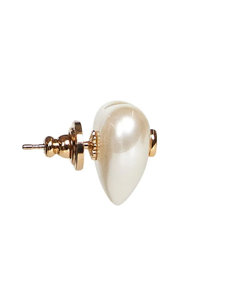 Valentino Garavani VLogo Signature Pearl Earrings — Gold Gold
