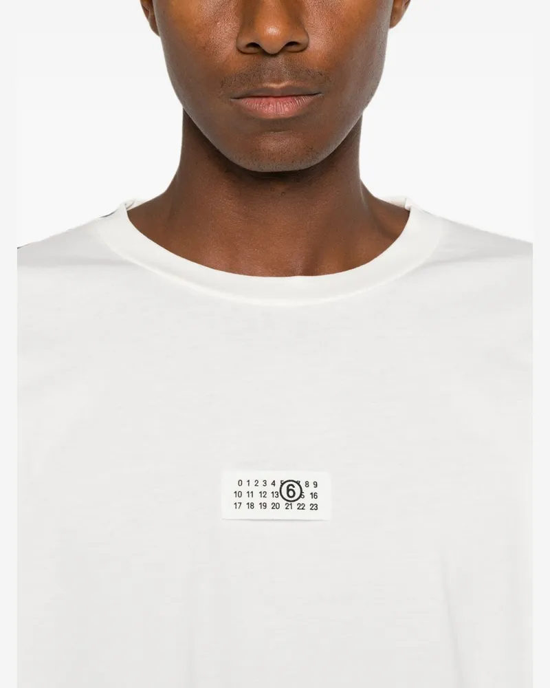 Maison Margiela Logo-Embroidered T-Shirt — White White