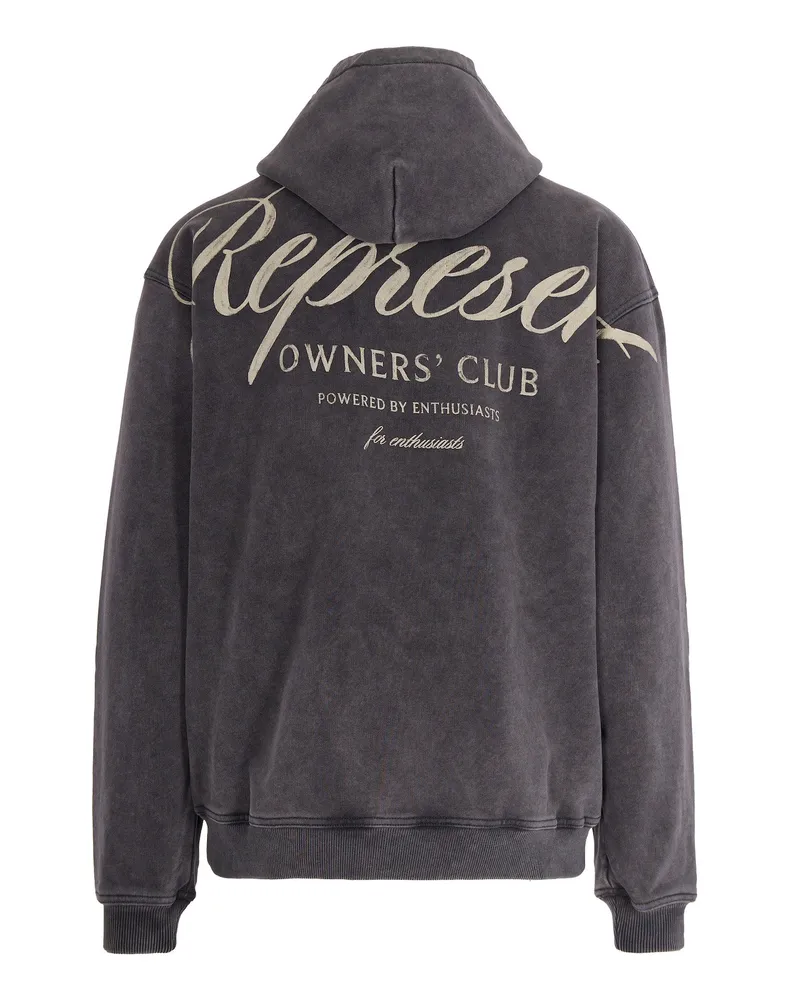 REPRESENT Men's Hooded Sweatshirt Owners Club Vintage Grey Cotton Sweatshirts Sweater Gray