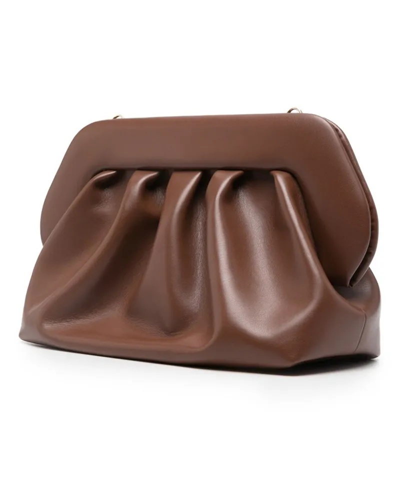 THEMOIRÈ Women's Clutch Bag Bios Vegan Fabric, Friar Brown Brown