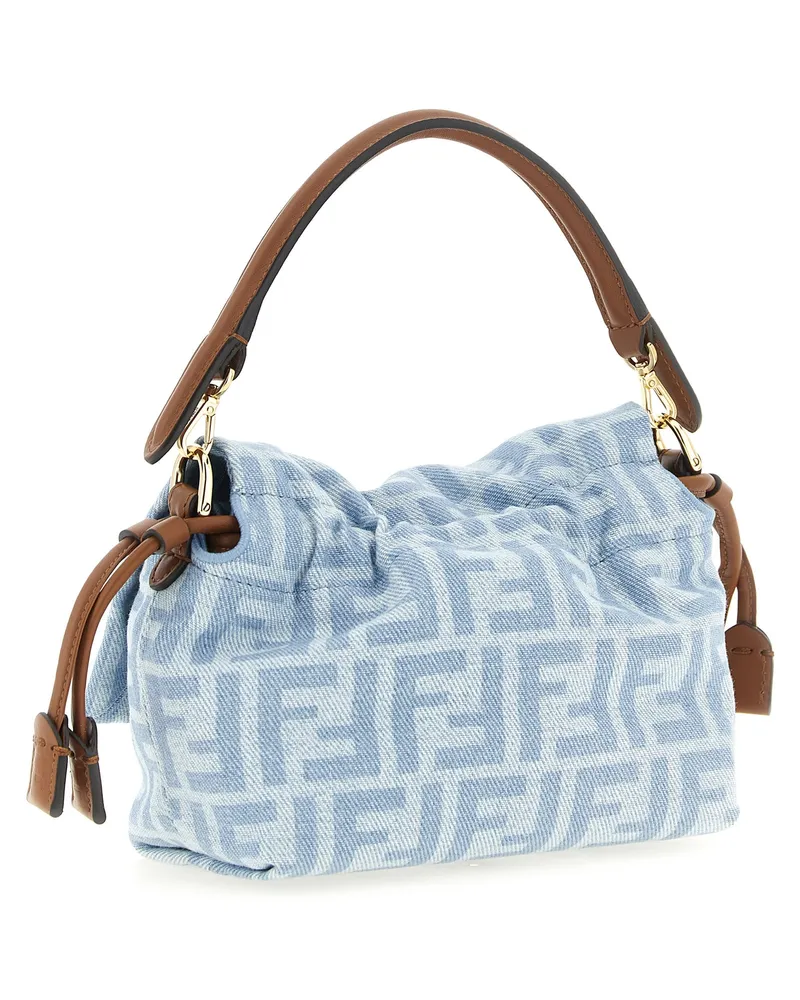 Fendi Women's Blue Cotton Handbag Bag Blue