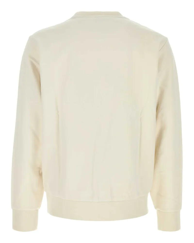 HUGO BOSS Men's Ivory Cotton Sweatshirt Openwhite Exterior: Maglieria Sweater White