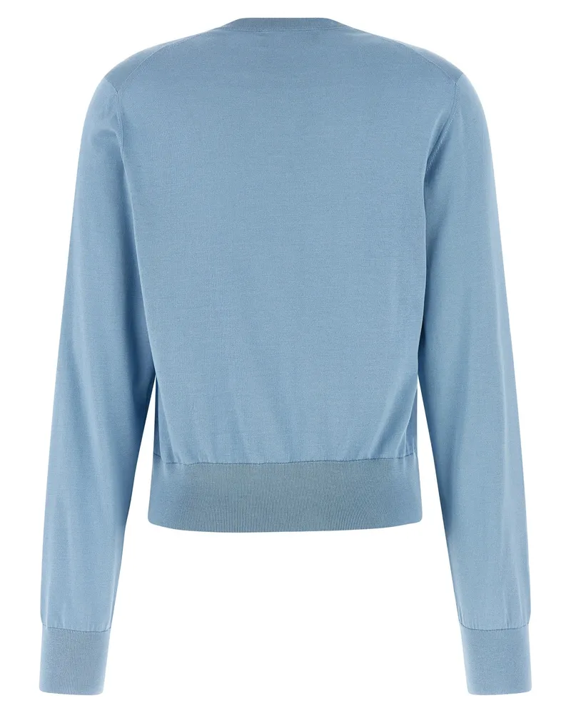 Dolce & Gabbana Women's Blue Silk Cardigan Clothing Blue