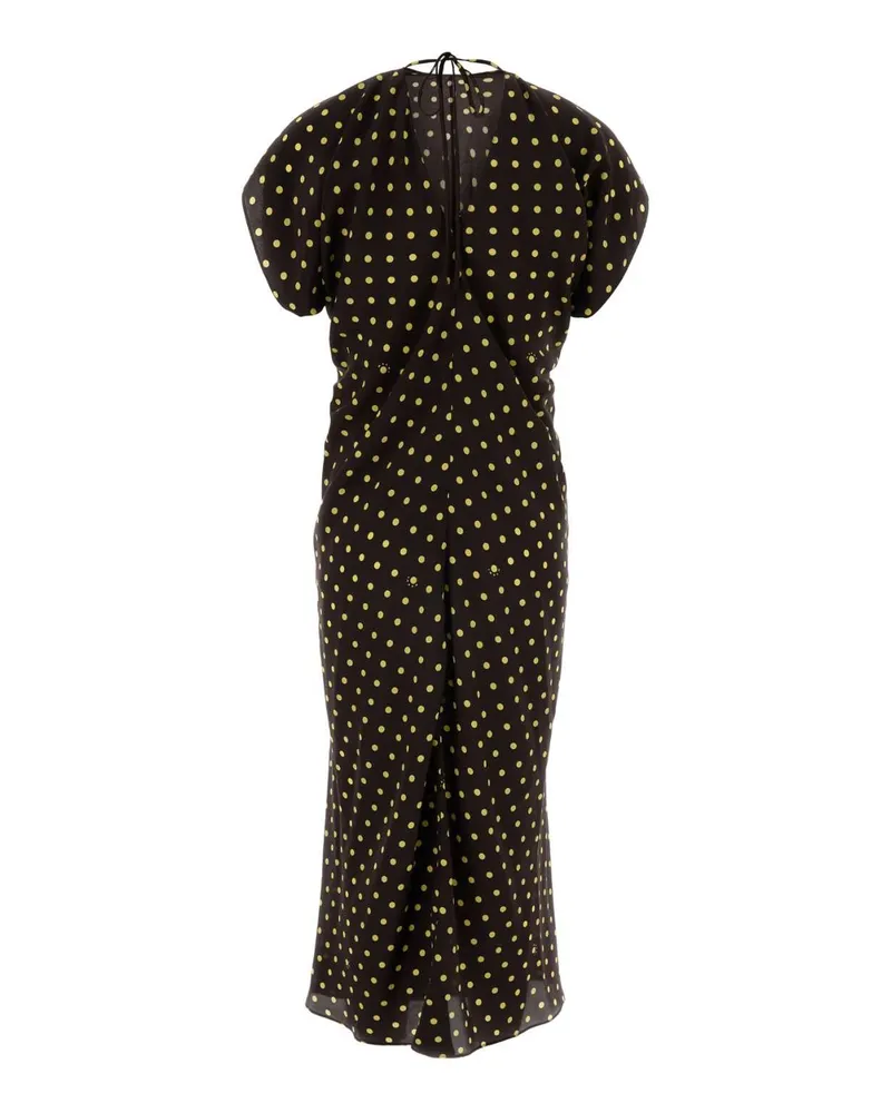 Marni Women's Polka-Dot Silk Nylon Dress Black Black