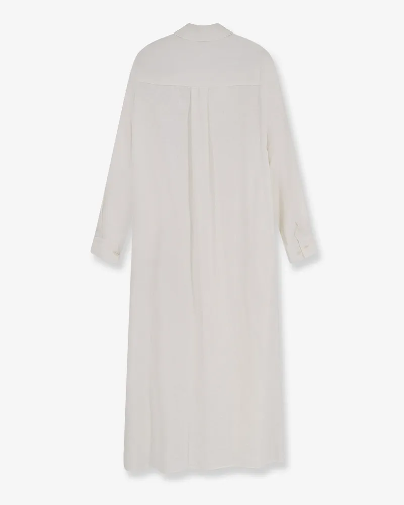 Hevò Women's Chemisier Dress White Linen White