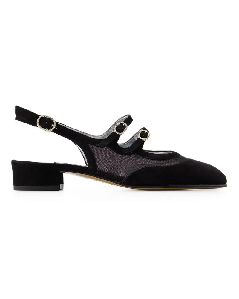 Carel Women's Peach Night Pumps Black Velvet Others Shoes Sandal Black