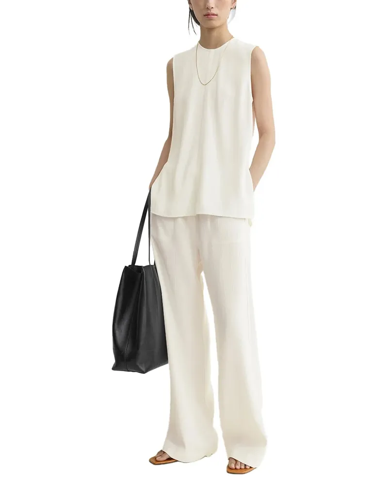 Totême Woven Stripe Tank Top — White White