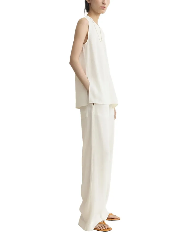 Totême Woven Stripe Tank Top — White White