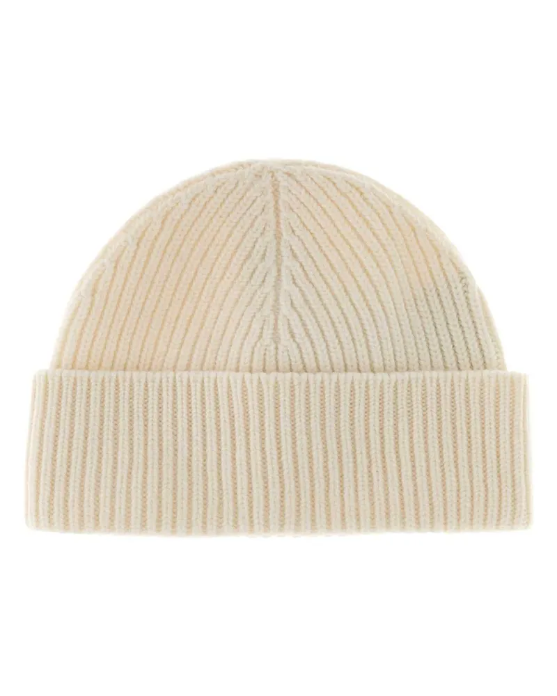 AMI Paris UBO006018 Virgin Wool Beanie — Beige Beige