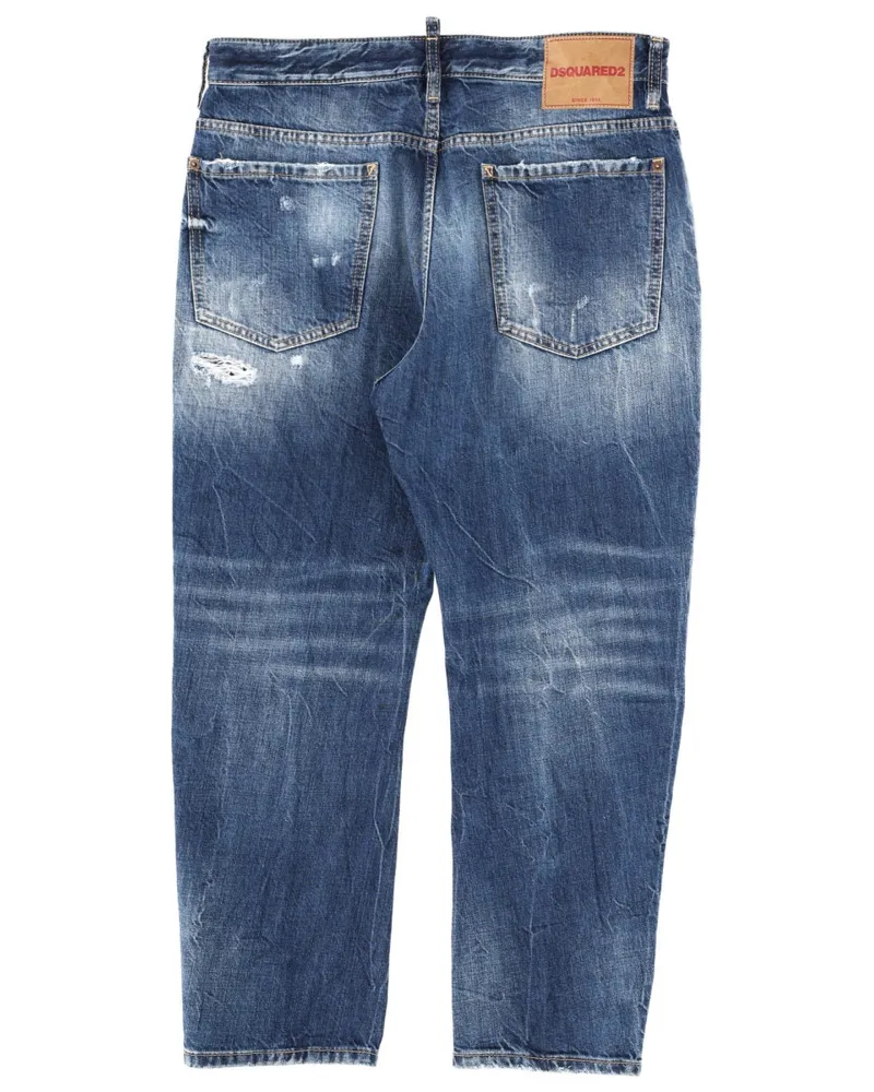 Dsquared2 Destroyed Cotton Jeans — Blue Blue