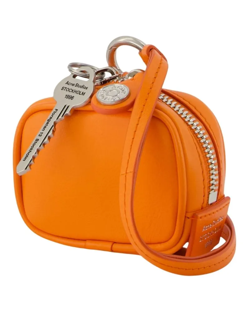 Acne Studios Women's Camero Clip V Purse -  Leather Orange Calfskin Bags Handbags-Purses Orange