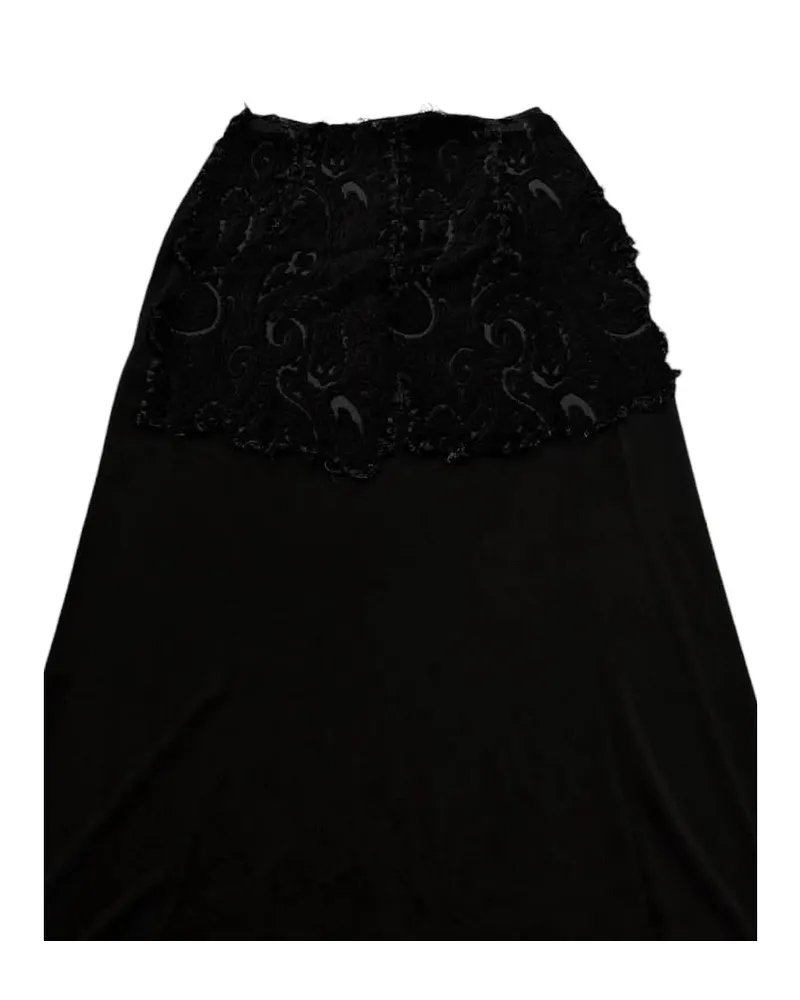 Maison Margiela Lace A-Line Skirt — Black Black