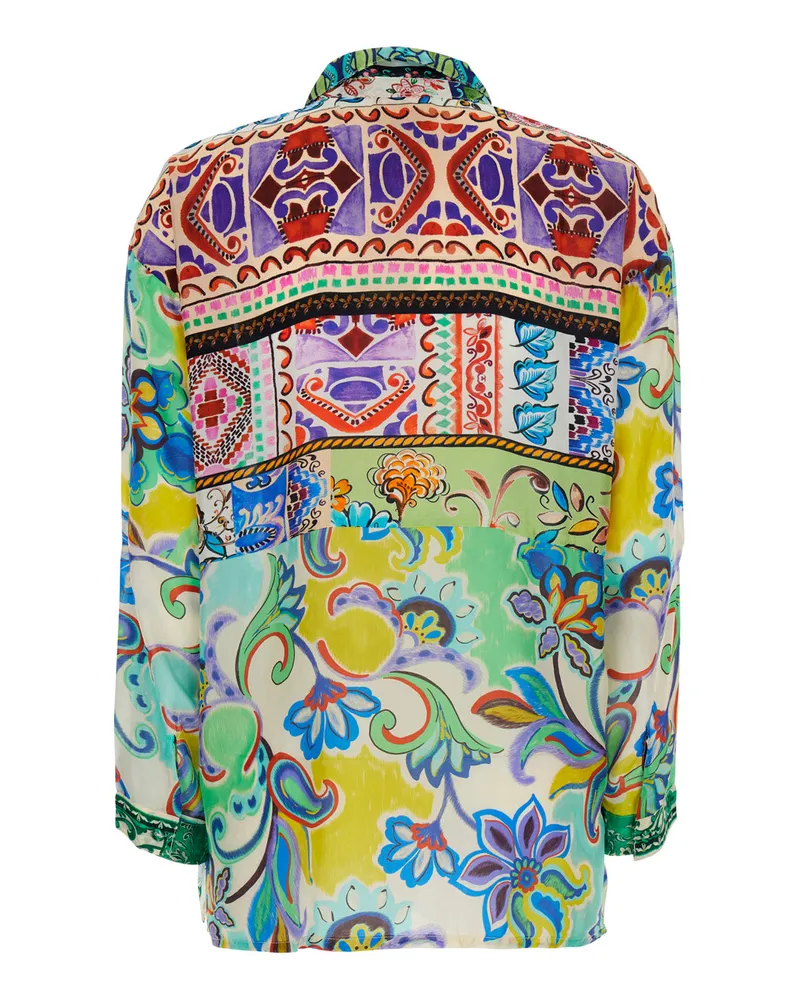 Johnny Was Women Tunic The Audrey Multicolour Viscose Blouses Shirt Multicolor