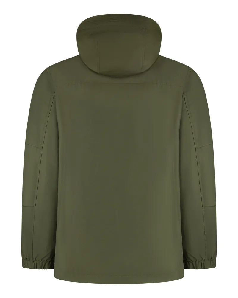 Woolrich Men's Light Ramar Hooded Parka Green Cotton Parkas Coat Green