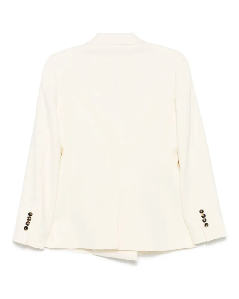 Alberto Biani Virgin Wool Double-Breasted Blazer — Cream Cream