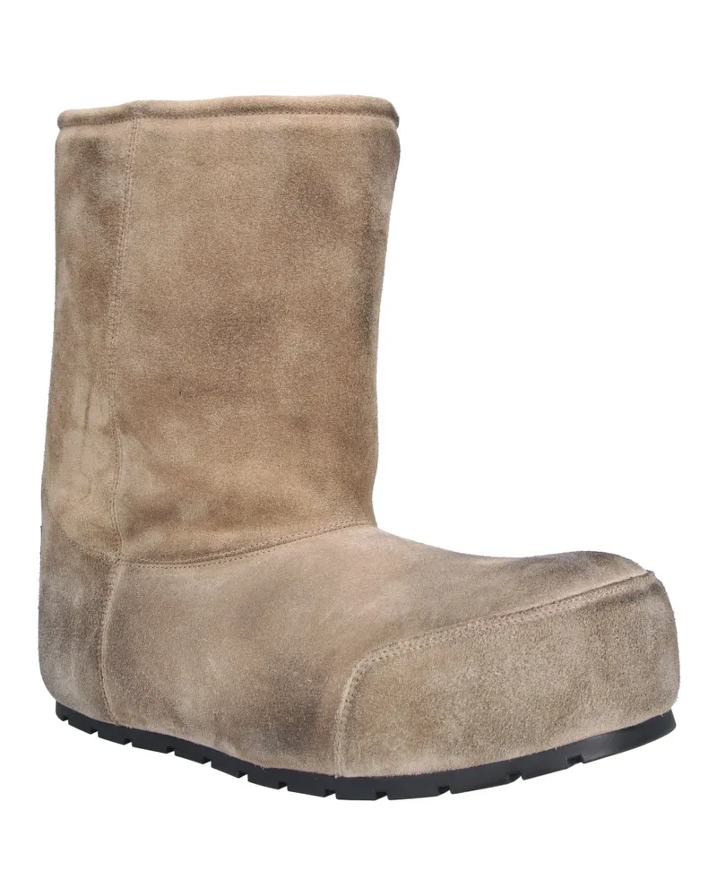 Balenciaga Men's Boots Brown Leather Beige