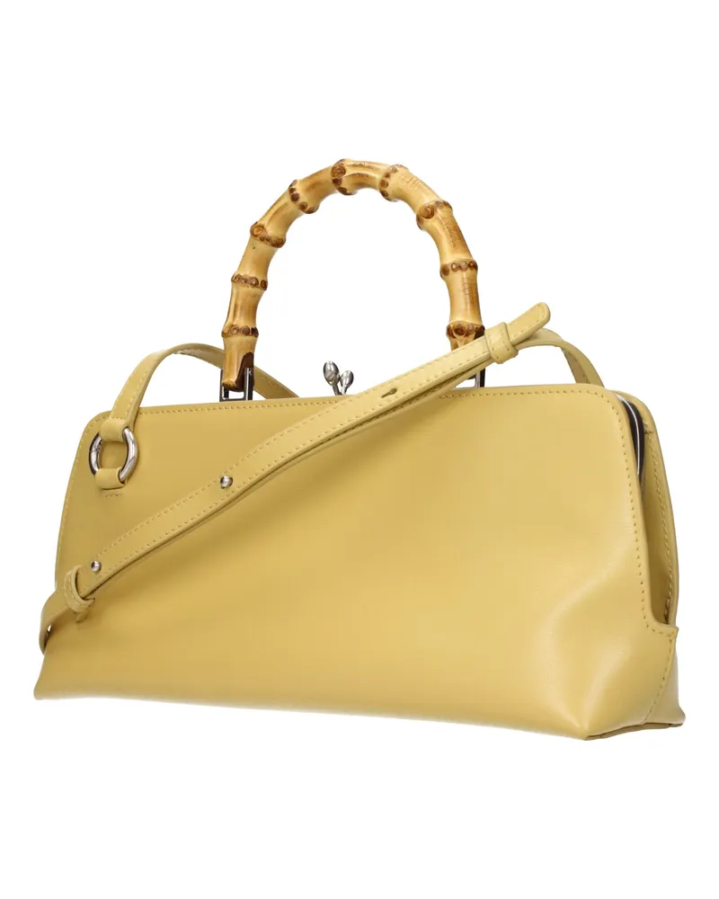 Jil Sander Women's Yellow Leather Crossbody Bag Yellow
