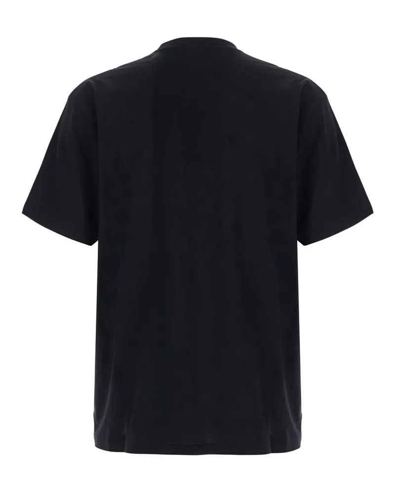 Gucci Tone-on-Tone Crest Embroidery T-Shirt — Black Black