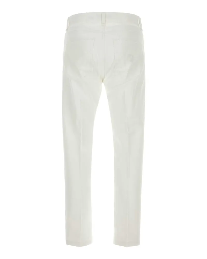 Fendi Men's Jeans Denim Bianco Exterior: Cotton Pantaloni White