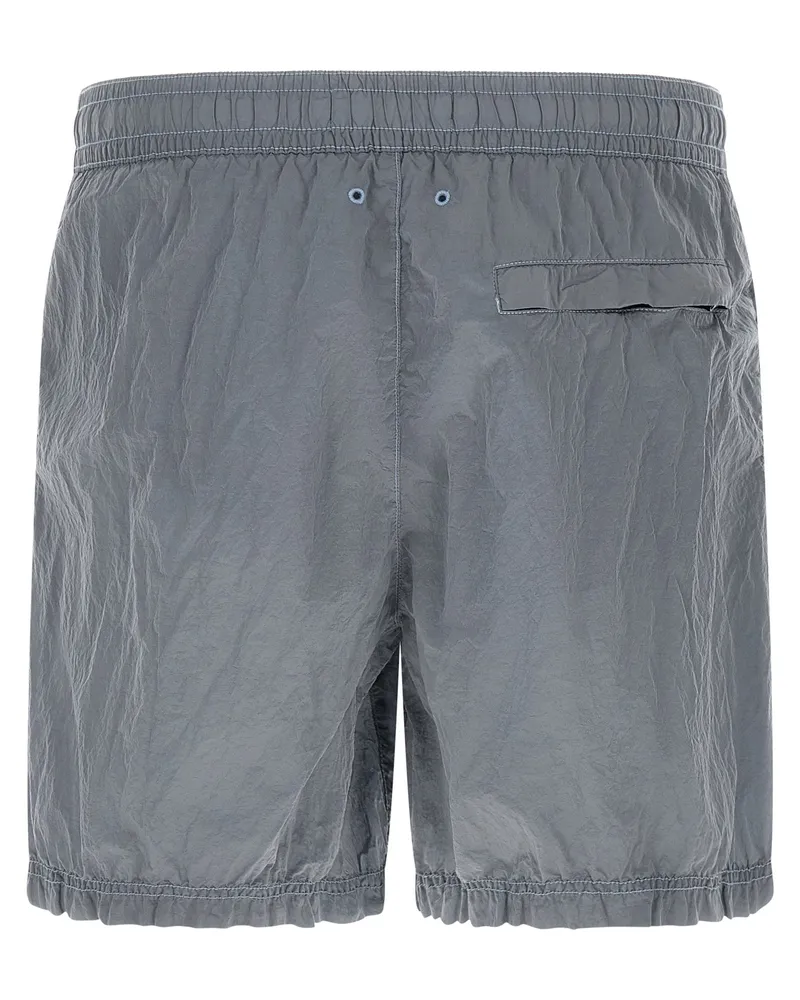 Stone Island Men's Gray Polyamide Swim Shorts Gray