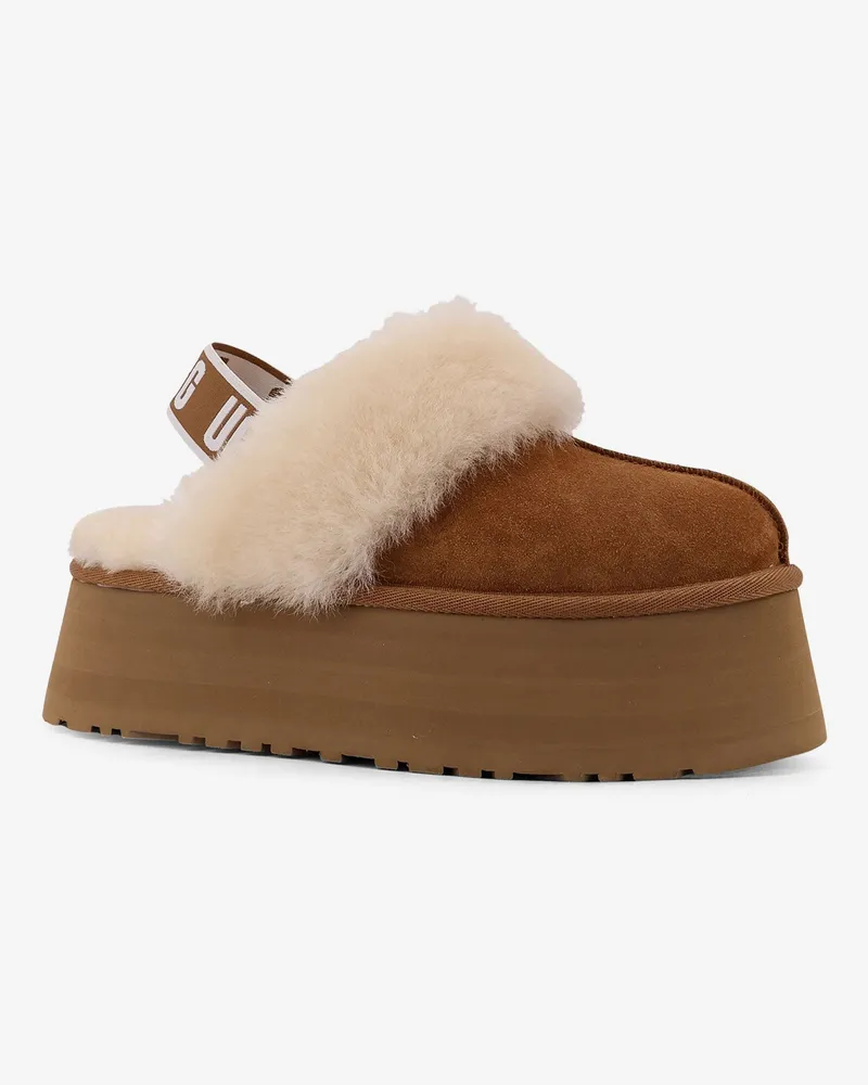 UGG Women's Suede Slip-On Funkette Brown Sandal Brown