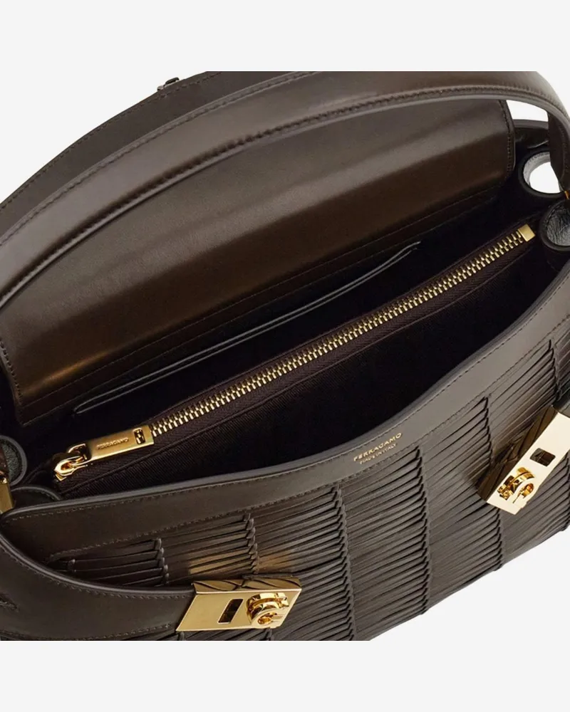Ferragamo Shoulder Bag — Brown Brown