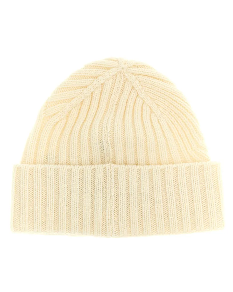 Jacquemus Men's White Cashmere Beanie Accessory White