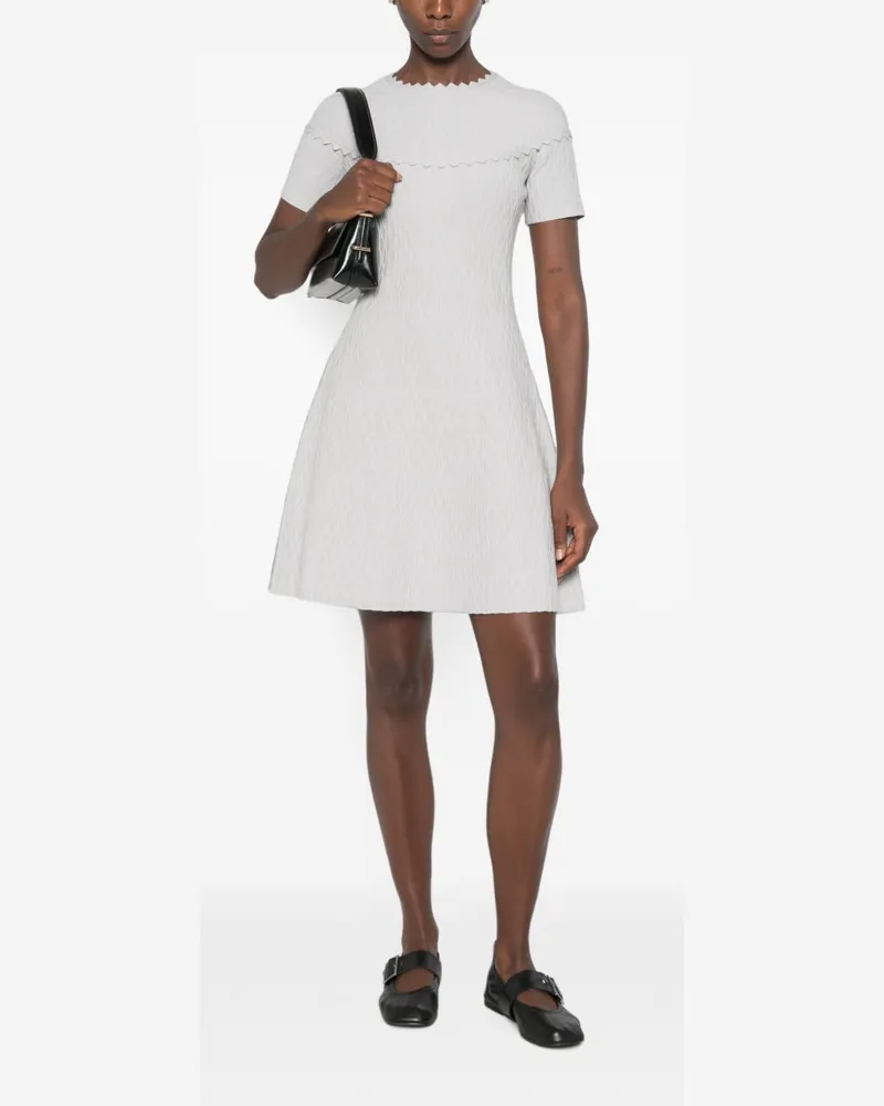 Emporio Armani Scalloped-Trim Dress — white White