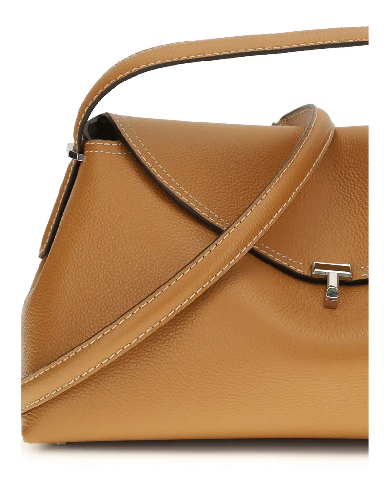 Totême T-Lock Shoulder Bag — Tan Tan