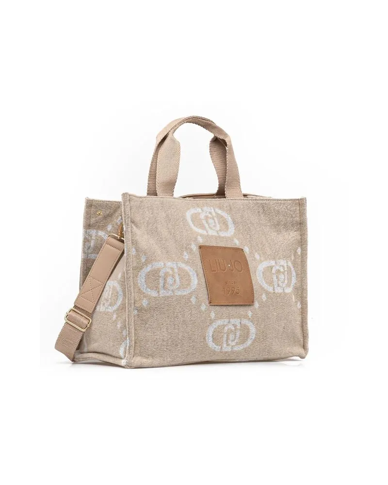 Liu Jo Women's Shopper Bag Oat Milk Polyester Shopper-bags Beige